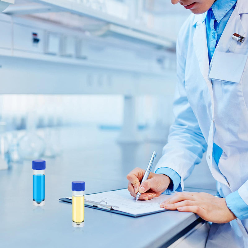 Hemobllo Sample Cup with Screw Lid, Samples Container Without Label Laboratory Medical Use 25-30 ml Pack of 10