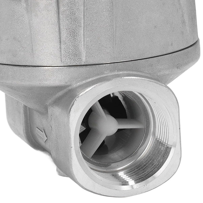 Ubric 1 Inch Stainless Steel Flow Meter Electronic Digital Flow Meter Stainless Steel Liquid Water Petrol Kerosene Oil