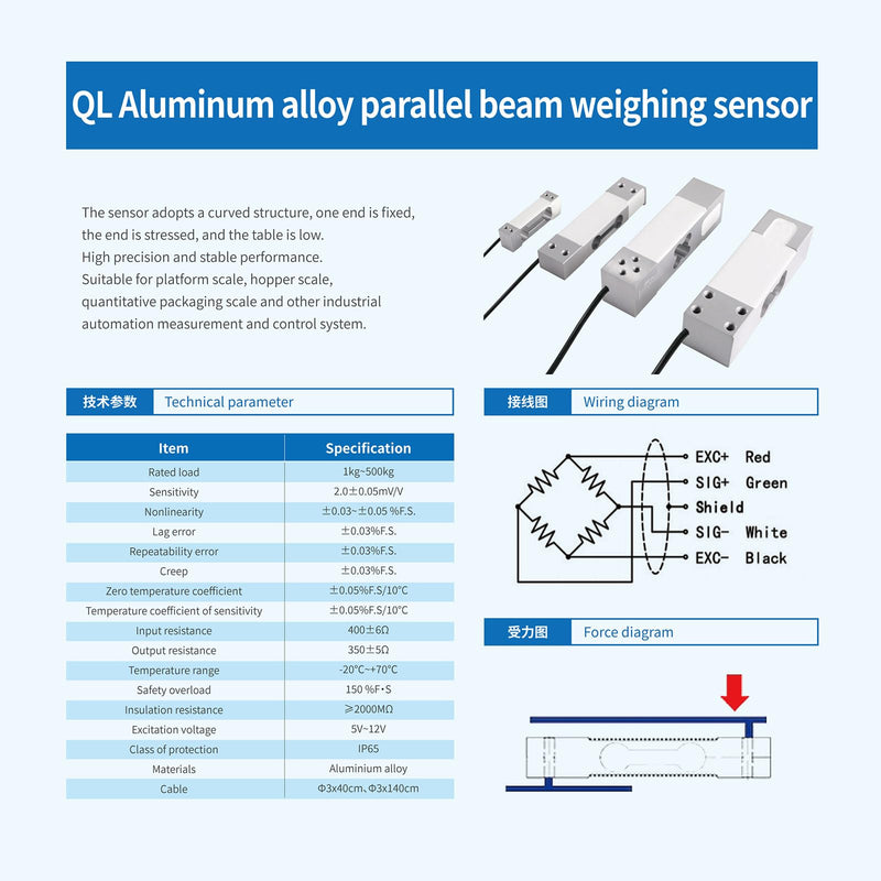 [Australia - AusPower] - Load Cell Sensor Weigh Platform with Indicator Display,4-Digital Readout Display,Supply DC 12-24V with RS485 Communication,Acrylic Plate Weighing Platform Set (0-20KG KIT) 0-20KG KIT 