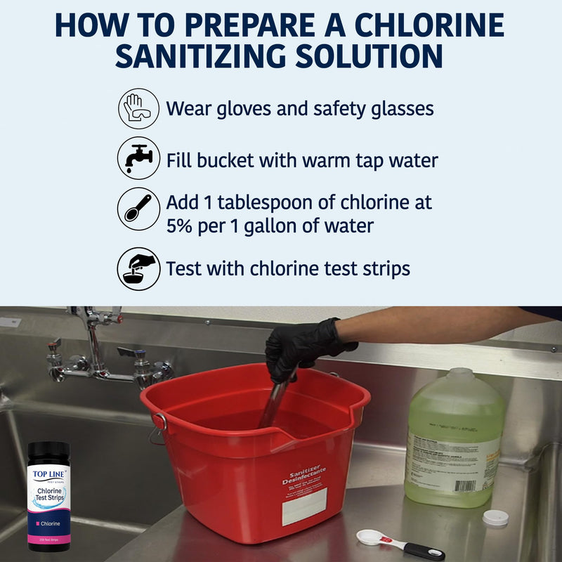 200 Chlorine Test Strips for Food Service 0-500 ppm (Value Pack) - Bleach Sanitizer Test Strips Food Service - Sanitizer Testing Strip - Chlorine Tester - Restaurant Supplies (Pack of 2) 200 Strips (Pack of 2)