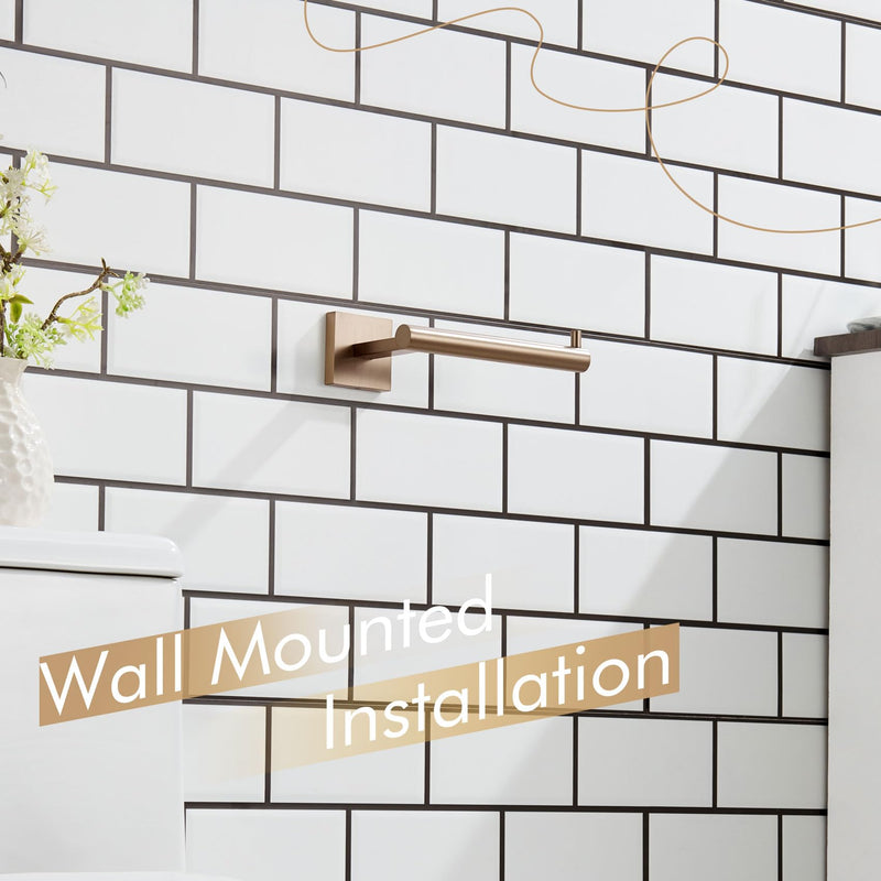 KOKOSIRI Toilet Paper Holder Champagne Bronze Toilet Roll Holder Hold Mega Rolls Kitchen Bathroom Tissue Paper Dispenser Stainless Steel, B2005CPG Horizontal
