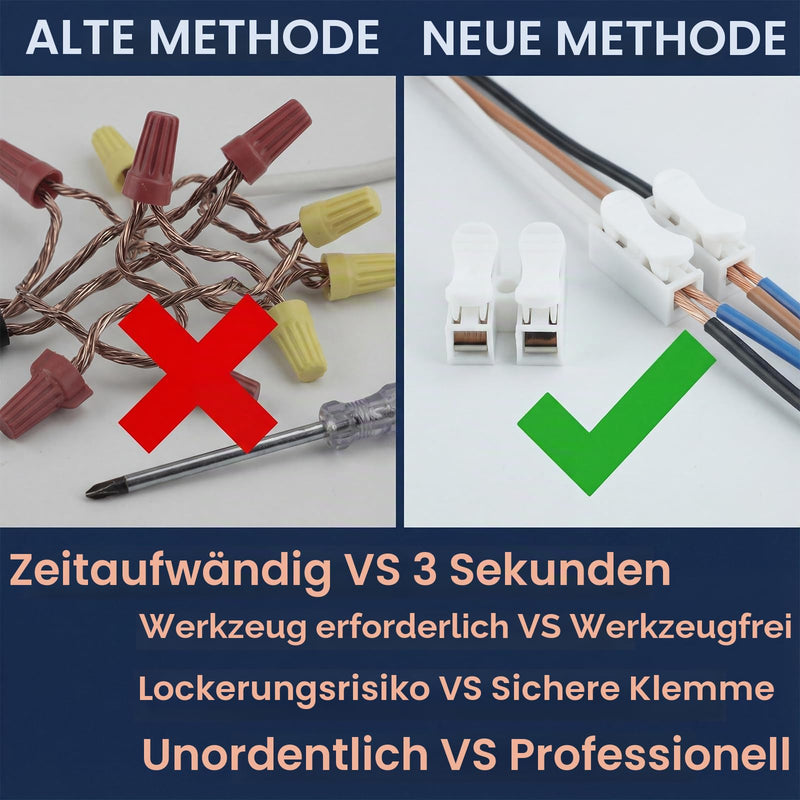 Lustre Terminals Set of 120 | Pack of 120 pluggable terminals CH2 (100) and CH3 (20) for cable connections.