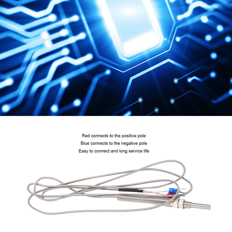 [Australia - AusPower] - Hilitand K Type Thermocouple, WRNT-10 Screw Probe Temperature Sensor K Type Thermocouple M8 Thread 5mmx30mm 