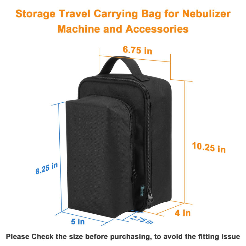 [Australia - AusPower] - Beautyflier Portable Storage Carry Bag for Nebulizer machines for adults and Kids, Protective Travel Case for Breathing Machine Nebulizer, Nebulizer Carry Bag for Home or Travel Use, Carry Bag Only 