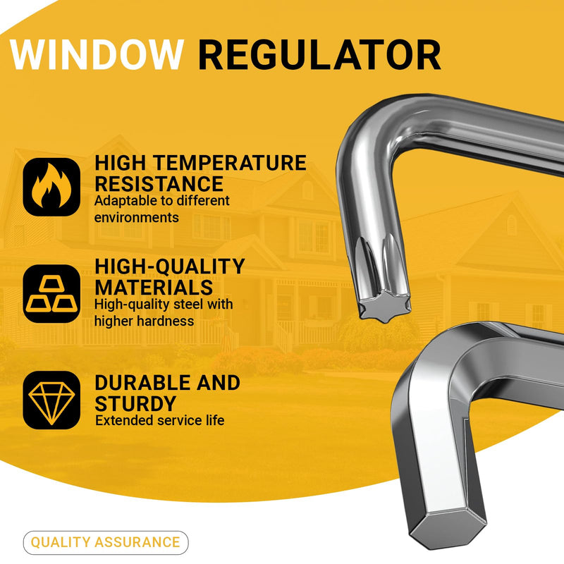 [Australia - AusPower] - 2 Piece Window Adjustment Tool Set, Curved Hexagonal 4 mm and Torx TX15, for Adjusting Windows and Balcony Doors, Adjustment Key Window for Versatile Adjustment of Window Fittings 