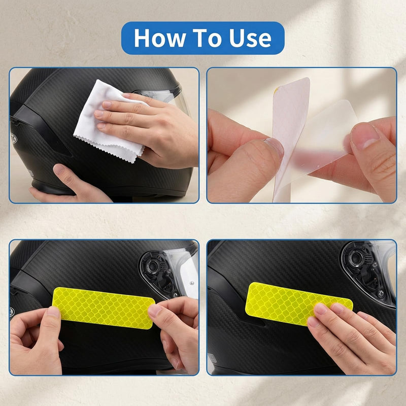 YUXIANLB 80 PCS Reflective Safety Tape Stickers, High Visibility Reflective Tape, Waterproof Warning Safety Reflector Tapes for Car Trailer Truck Bike Motorcycle Helmet