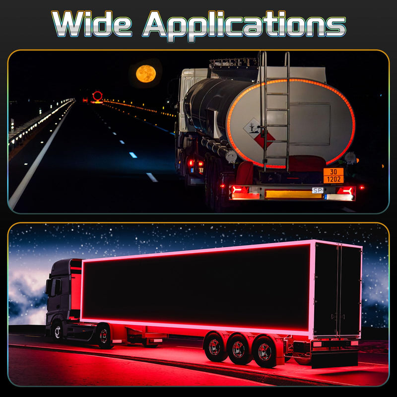 HARFINGTON 2 Rolls Reflective Tape 1" x33ft Adhesive Night Safety Warning Tapes Outdoor Bicycle Adhesive Reflector Stickers for Vehicles Trailers Trucks Bike Cars Signs, Red 1" x 33ft