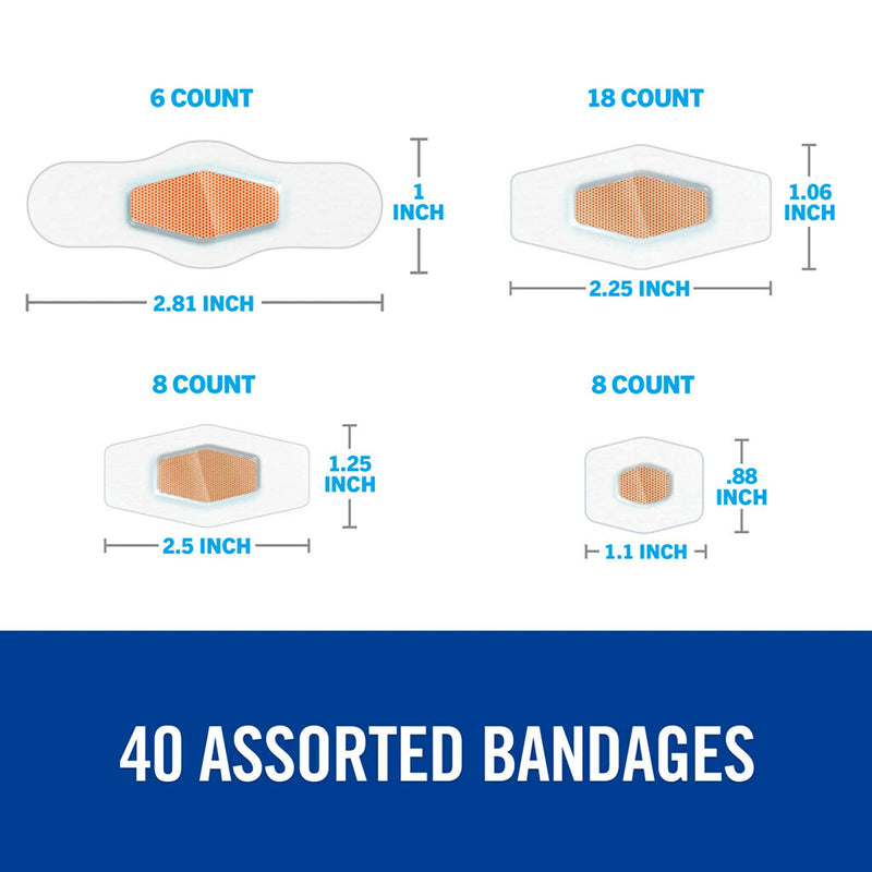 [Australia - AusPower] - Nexcare Max Hold Waterproof Bandages, Stays On for 48 Hours, Flexible Bandages for Fingers, Knees and Heels - 40 Pack Clear Waterproof Bandages 