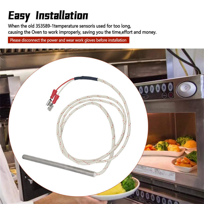 [Australia - AusPower] - 353589-1 Oven Temperature Sensor Probe Compatible with Vulcan Hart Commercial Ovens Replace 44-1235 00-353589-00001 