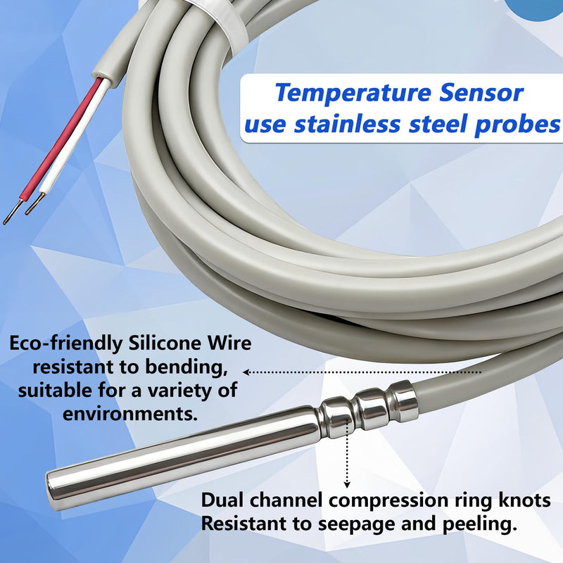 [Australia - AusPower] - A99BB-200C Temperature Sensor Temperature Probe, -40 to 212 Degree F Temperature Range,Electronic Temperature Controller Extension Cable 