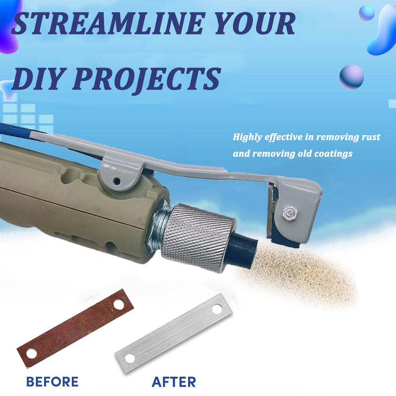 [Australia - AusPower] - Sand Blaster Gun with 4 Ceramic Tips, Abrasive Blaster Nozzles, Remove Abrasive Stain Rust Grime for Multiple Media 