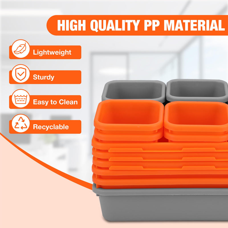 [Australia - AusPower] - DURATECH Magnetic Tape Measure 25FT with Fractions 1/8 & ValueMax 21 PCS Desk Drawer Organizer Set 