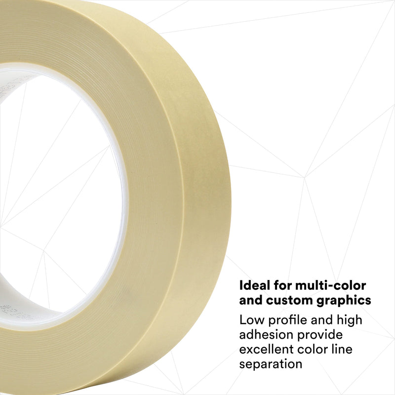 3M Scotch Fine Line Tape 218, High-Performance, Polypropylene Plastic, Instant Adhesion, Moisture and Solvent Resistant, Green Color, 1 in x 60 yd, 5.0 mil (Pack of 1)