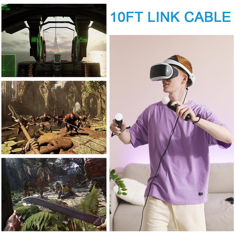 [Australia - AusPower] - 10FT Link Cable for Oculus Quest 2, Link Cable for Quest 2 High Speed Data Transfer Charging Cable USB 3.0 to USB C Cable Charger for Oculus Quest 2 Accessories VR Headset Gaming to PC 10 Ft (3M) 