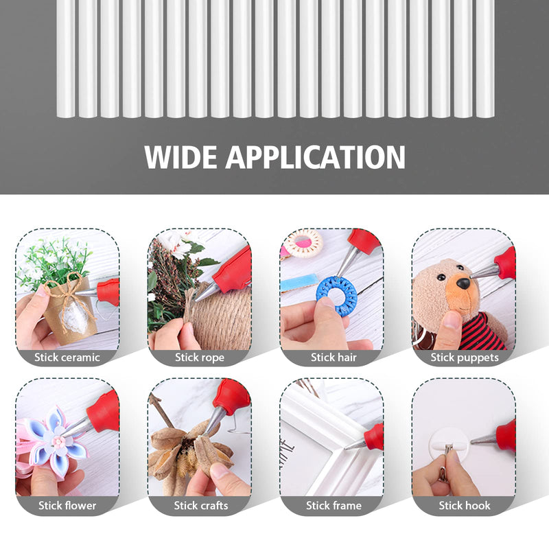 [Australia - AusPower] - LIVOWALNY Mini Hot Glue Gun Sticks, 20 PCS 5.9" Length 0.27" Diameter Hot Melt Glue Gun Sticks, Hot Glue Adhesive - Compatible with Most Glue Guns for Kids Adults DIY Sealing Repairing 20pcs Glue Gun Sticks 