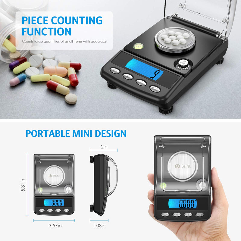 [Australia - AusPower] - AMIR 20g/0.001g Digital Milligram Scale, Precision Electronic Scale with 6 Units, USB & Battery Powered, Tare, Calibration Weights, Tweezers, Pocket Microgram Scale for Powder Medicine, Jewelry 