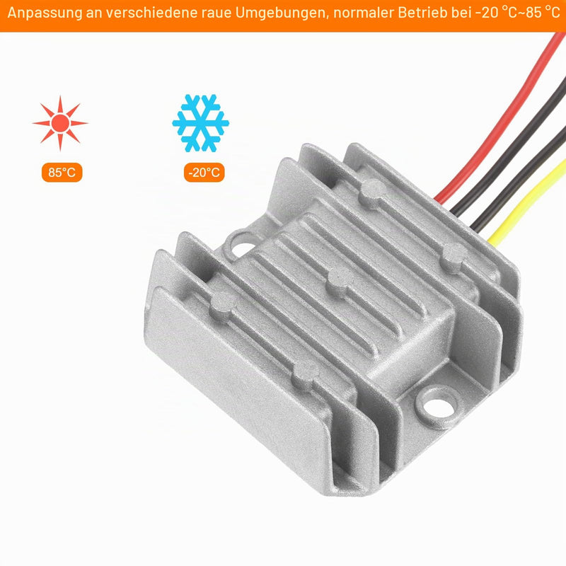 QUARKZMAN DC 12V/24V to DC 6V Voltage Converter 6A 36W Step-Down Converter | Voltage Reducer IP67 Waterproof Transformer Power Supply Module Power Adapter for Car Truck Solar System