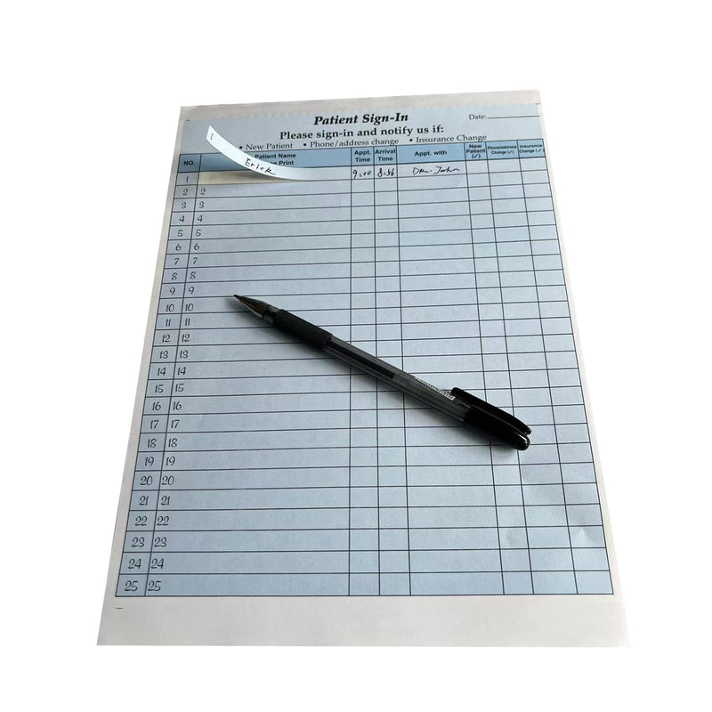 [Australia - AusPower] - NCR Carbonless 3 Part Patient Sign in Forms with Peel Away Adhesive Labels,8-1/2" x 11" Form,HIPAA Approved and Compliant for Confidentiality in All Medical Offices?Blue? 