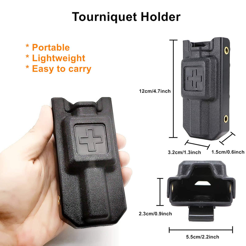 [Australia - AusPower] - 2 Pack Tourniquet Holder - Tourniquet Case for Generation 7 C-A-T Tourniquet, Belt Tourniquet Pouch Storage Box Tourniquet Carrier for Outdoor Hunting (Tourniquet Not Included) Black 