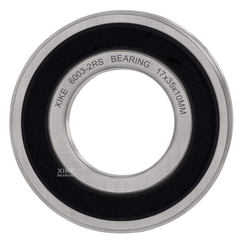 [Australia - AusPower] - XiKe 2 Pcs 6003-2RS Double Rubber Seal Bearings 17x35x10mm, Pre-Lubricated and Stable Performance and Cost Effective, Deep Groove Ball Bearings. 6003-2RS Size 17x35x10mm 