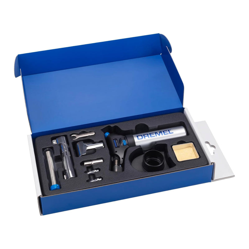 Dremel 2200 VersaFlame Multifunctional Butane Gas Burner - Butane Gas Blowtorch, Gas Burner and Soldering Kit (with 5 Accessories for Soldering, Shrinking, Welding, Flambing) New Dremel Versaflame 2200-7