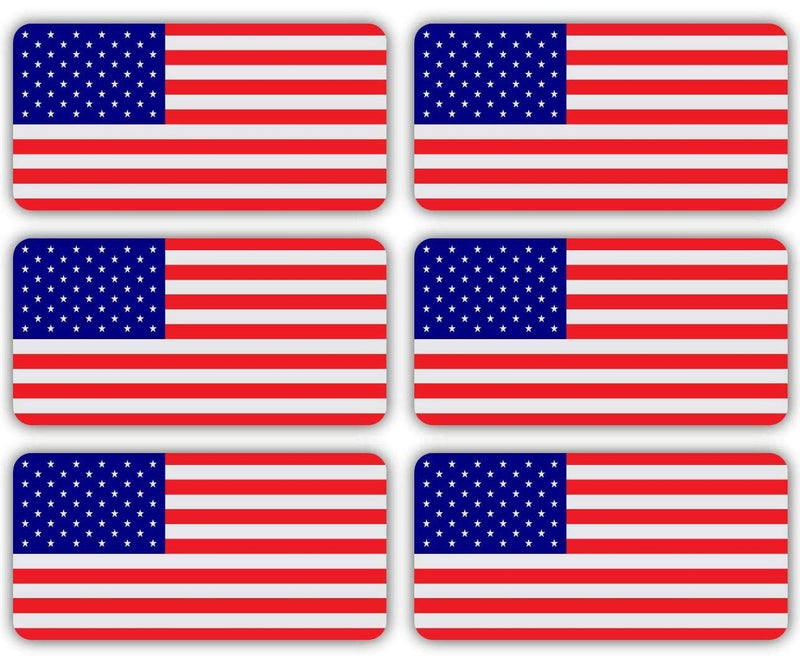 6 pcs Reflective USA Stealthy Flag Hard Hat Stickers, Black Ops Hardhat Decals | Tactical Morale Military Gear Labels | USA American Flag Helmet Toolbox Usa Flag
