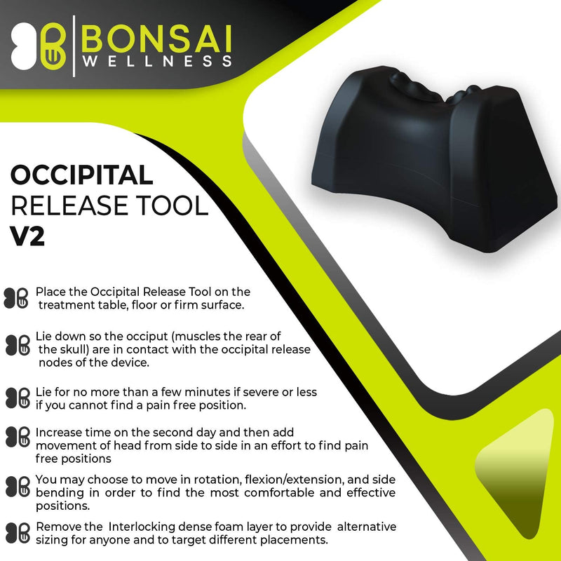 [Australia - AusPower] - Occipital Release Tool 2.0 - Cervical Traction for Neck and Shoulder Pain Chiropractic Alignment Pivot Device for Trigger Point Therapy Headaches Migraine and Stress (Black) Black 