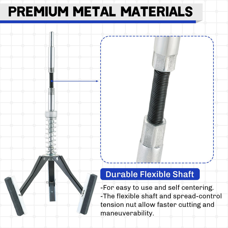 [Australia - AusPower] - 2PCS Engine Cylinder Hone Tool | 1" to 2-3/4" and 1-1/4" to 3-1/2" Diameter Adjustable Deglazer with Extra 6PCS Stones 220 Grit Engine Cylinder Hone Set for Grinding Holes (1-1/8" and 2") 1-1/8" and 2" 