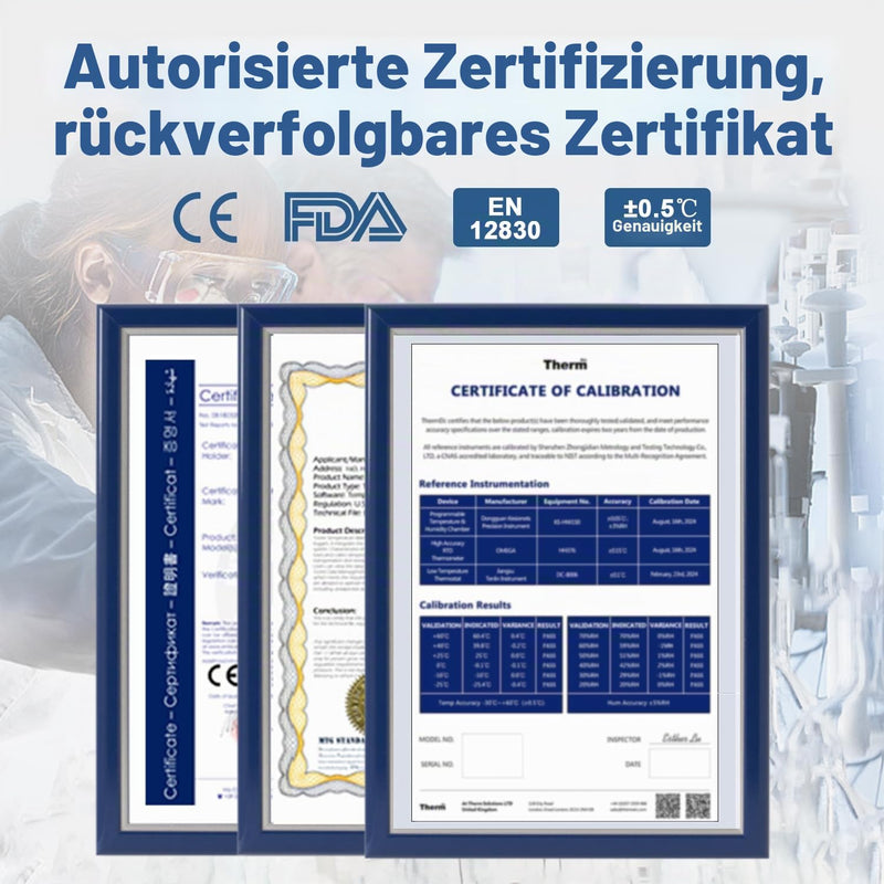 ThermElc TE-02 Pro Temperature Data Logger Automatic PDF/CSV Report, Reusable, Comparison of Data from Multiple Devices, Monitoring of Cooling, Temperature Recorder Compliant with 21CFR Part 11 TE-02 Pro 1PCS