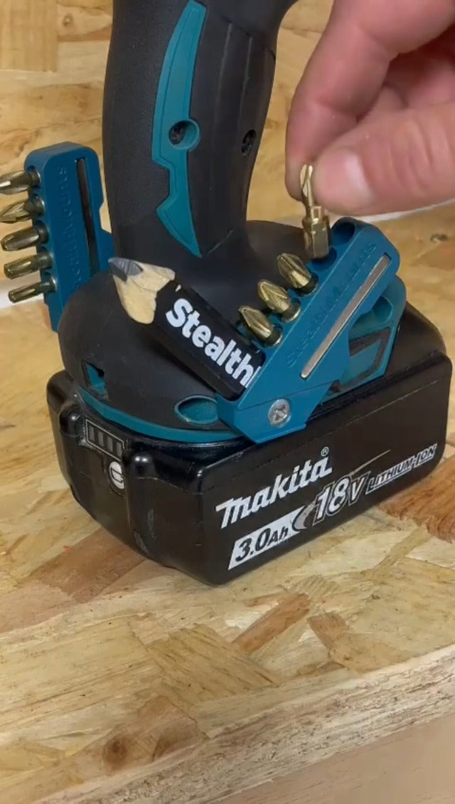 StealthMounts 4590 Magnetic Makita Bit Holder, Makita Bit Holder, Bit Holder for Makita Impact and Drills (Pack of 2) blue
