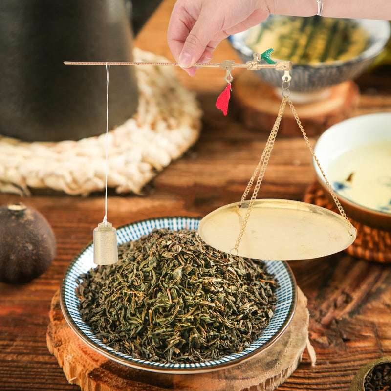 [Australia - AusPower] - BESTOYARD Mini Vintage Copper Scale Handheld Gram Scale 500G Capacity Portable Traditional Chinese Medicine for Herbs Tea Jewelry Dried Fruits 