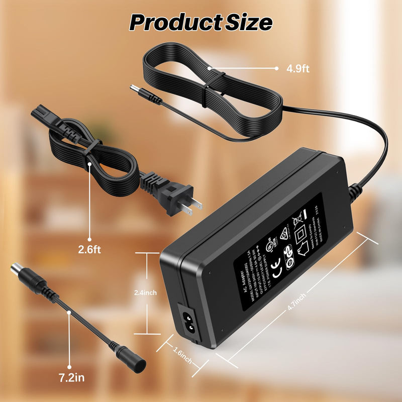 15V AC/DC Adapter Charger for GRECELL T300 300W (Peak 600W) Portable Power Station Generator Replacement 288Wh 78000mAh Li-ion Battery FJ-SW20171504000D 15V 4A 60W Power Supply Cable Charger