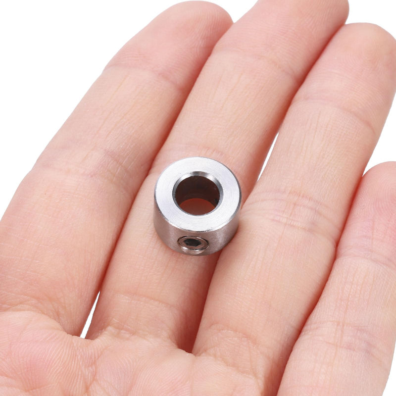 [Australia - AusPower] - uxcell 8pcs Set Screw Collars 1/4" Bore 304 Stainless Steel Shaft Collars, 1/2" OD, 5/16" Width Axle Collar Clamp for Linear Rod Shaft Guide 
