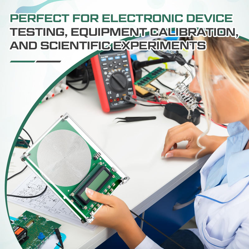[Australia - AusPower] - 0.01Hz-100000Hz Adjustable Schumann Sine Wave Resonance Generator Ultra Low Frequency Generator Resonator Sound Frequency Machine with USB and Magnetic Acrylic Case 0.1Hz-100KHz 