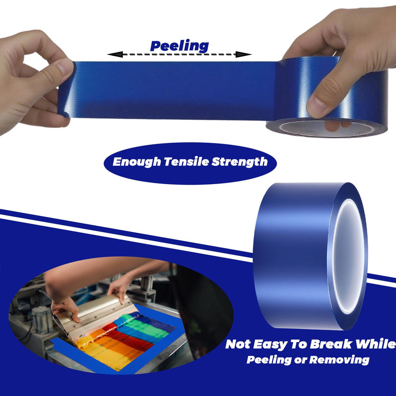 Dorhui 2 Rolls Block Out Tape for Screen Printing – 2Pcs 2" x 72 yd Solvent and Water Resistant Tape, Clean Removal Masking Tape for Silk Screen, Ink Blocking, Frame Protection and Screen Maintenance