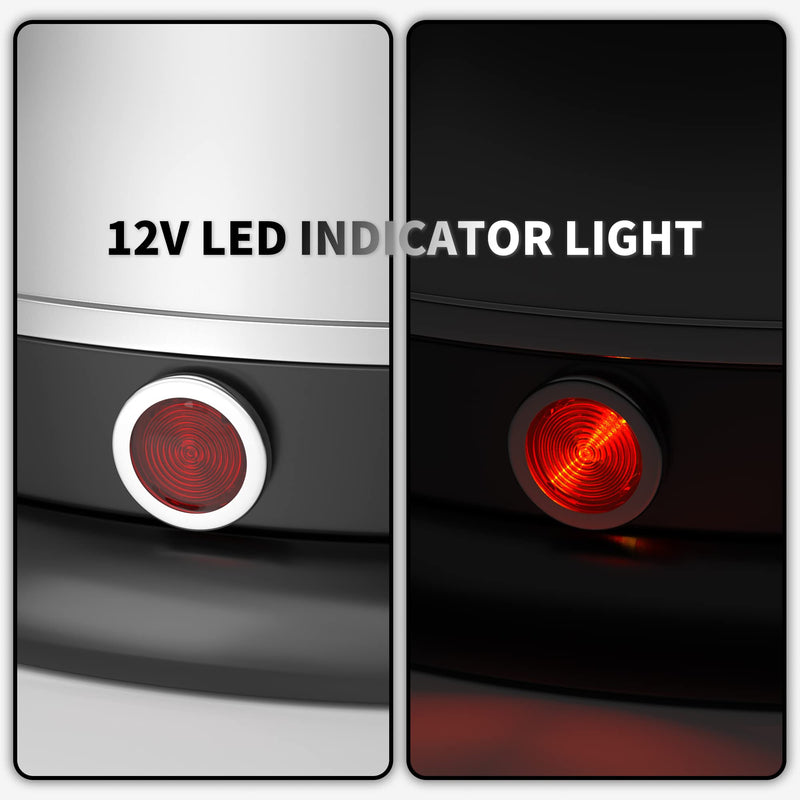 [Australia - AusPower] - DaierTek Indicator Light 12V Red Snap-in 1/2" Panel Mount LED Indicator Light 12 Volt 0.5" Pilot Light -2pcs 12.5mm 
