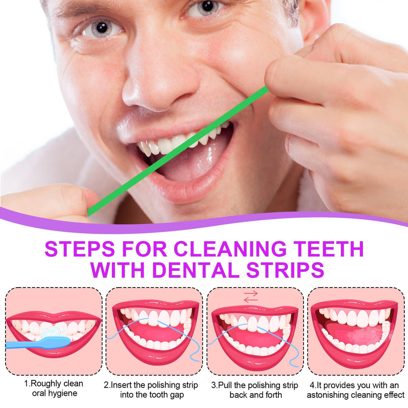 5 Volumes Tooth Sandpaper Tooth Polishing Strips Portable Tooth Sandpaper Teeth Sanding Belts Teeth Polishing for Spaces (6 m x 4 mm)