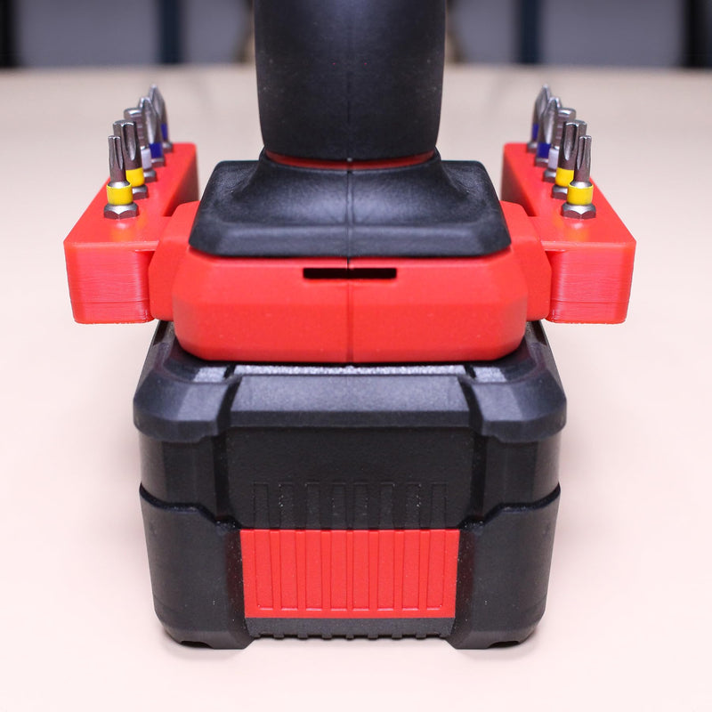 [Australia - AusPower] - Decoralin Magnetischer Bithalter Kompatibel mit Einhell Schlag- & Kombibohrmaschinen - Hält bis zu 5 Bits - Rot (rechte Seite) Rechte Seite 