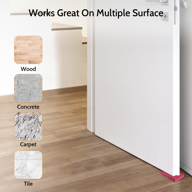 [Australia - AusPower] - ?Original Patented? Two Way Door Stoppers for Bottom of Door, Optish Non Slip Rubber Door Stop, Door Stopper Wedge for Carpet, Hardwood, Tile, Stone and Concrete Gray 3 Pack 