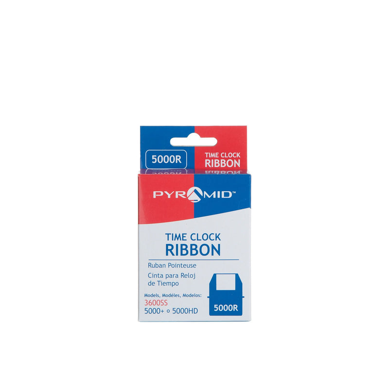 [Australia - AusPower] - Pyramid Time Systems, 5000R Genuine Replacement Ribbon for 3500ss, 3550ss, 3600ss, 4000Pro, 5000, 5000HD Time Clocks, Black, Lasts 60% Longer Than Compatible Replacement Ribbon 