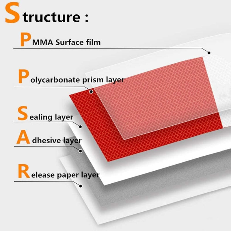DOT-C2 Red/White Reflective Safety Conspicuity Tape, Waterproof High Intensity Self Adhesive Driveway reflectors Caution Sign for Trailers, Vehicles, Trucks, Boats (2inx50ft) 2in x 50ft