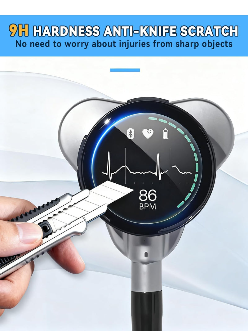 [Australia - AusPower] - 2-Pack Tempered Glass Screen Protector Compatible with EKO CORE 500™ Digital Stethoscope, 9H Hardness,Anti-Scratch,Bubble-Free,High Clarity & Easy Install 