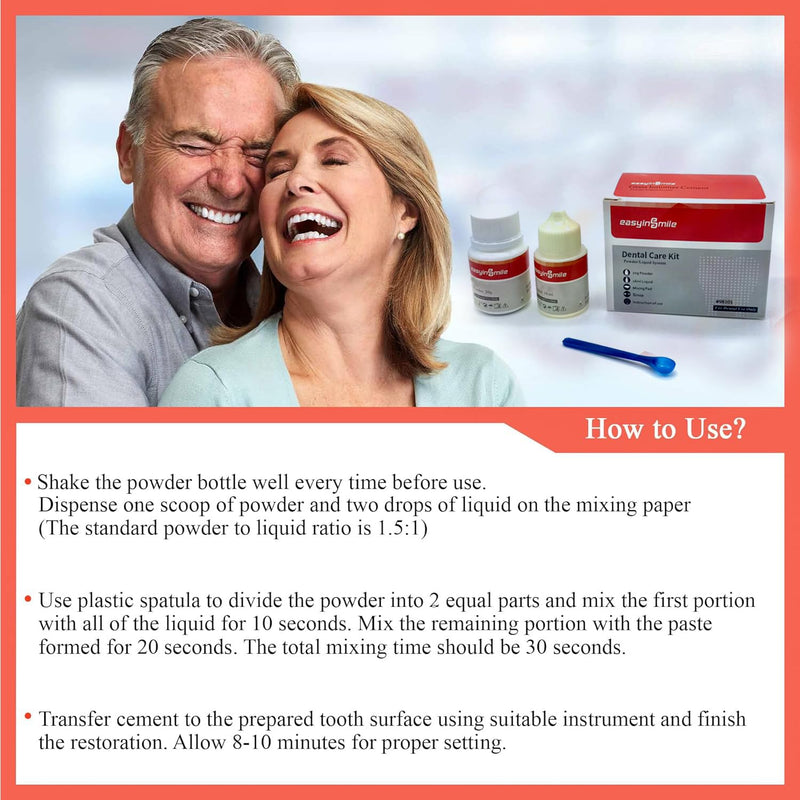 [Australia - AusPower] - Temporary Tooth Repair Kit Zinc Oxide Eugenol,Dental Cement Glue for Chipped Broken Teeth, Missing Tooth, Crown Fillings & Bridges 