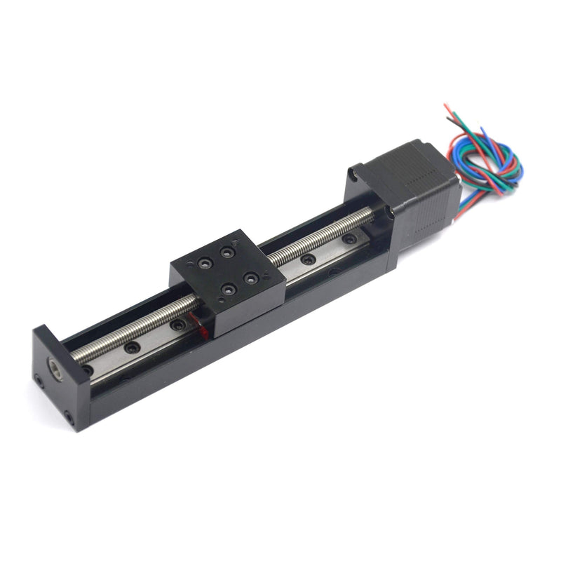 [Australia - AusPower] - Zeberoxyz 1PCS Mini Linear Rail Guide Slide Actuator T6x1 Lead Screw with NEMA11 Stepper Motor,100mm Effective Stroke Length for DIY CNC Router Parts X Y Z Linear (Size:100mm) 100mm 