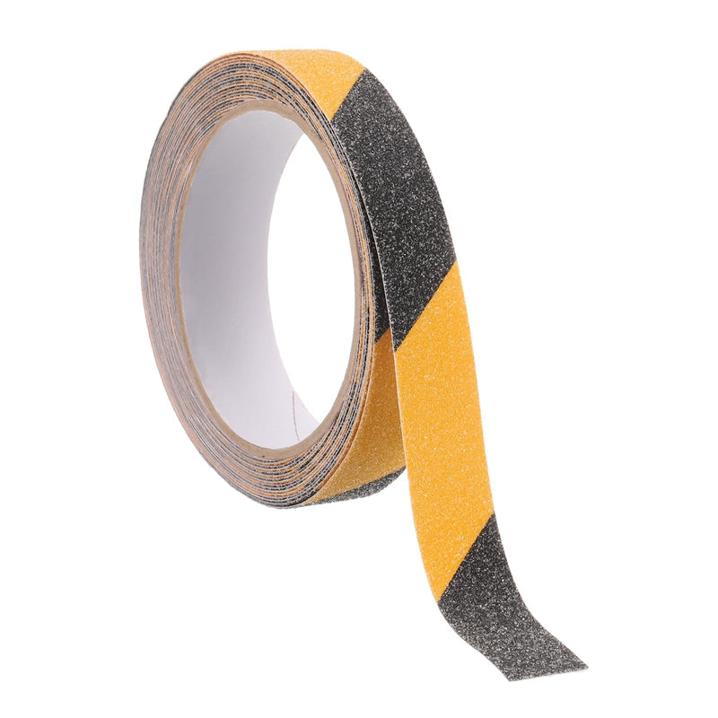 HARFINGTON Anti Slip Traction Tape 1" x 16.4ft Waterproof Non-Slip Grip Tape High Friction Weather Resistant Non Skid Stair Treads Tape for Indoor Outdoor Stair Steps, Yellow Black 1" x 16.12ft