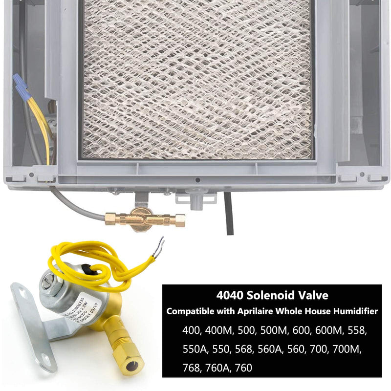 [Australia - AusPower] - 4040 Humidifier Solenoid Valve Replacement Part by AMI PARTS, 24V,Brass Made Humidifier Solenoid Valve,Replaces Models 400,500,600,700,600M, 558, 550A, 550, 568, 560A, 560, 700, 700M, 768, 760A, 760 