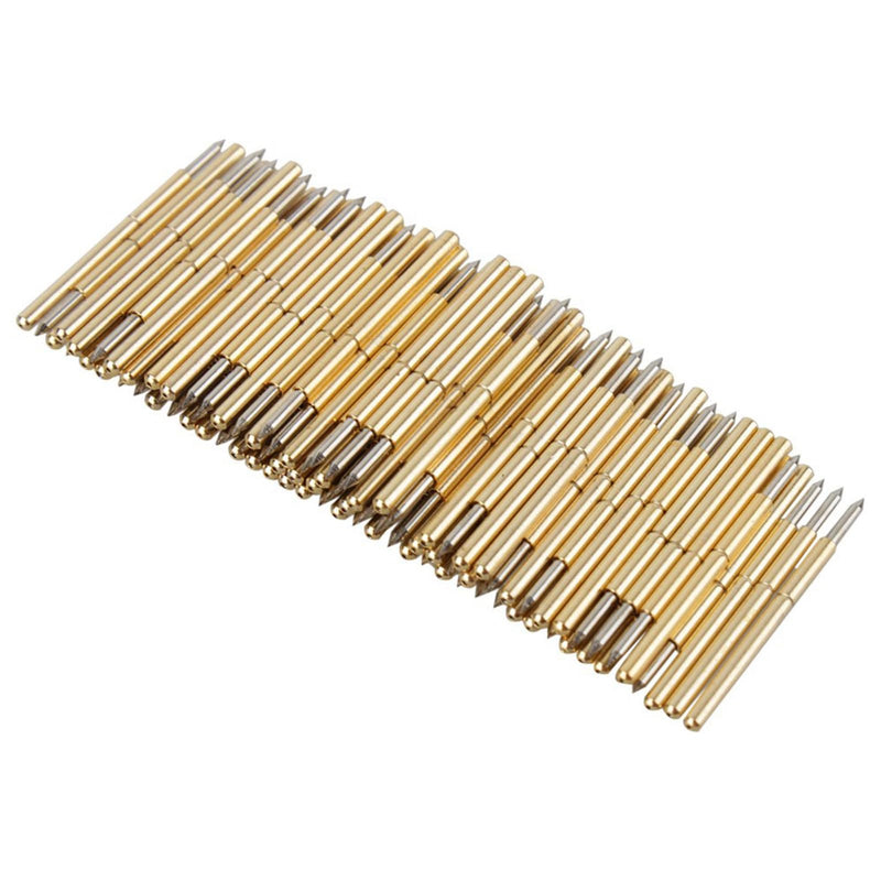 Pogo Pin Spring Contacts, High-Precision 1.02 mm Conical Head for Stable Connections, Spring Contact Set of 100 Pieces for Electronics Testers, PCB Prototyping, Quality Control and Hardware Development