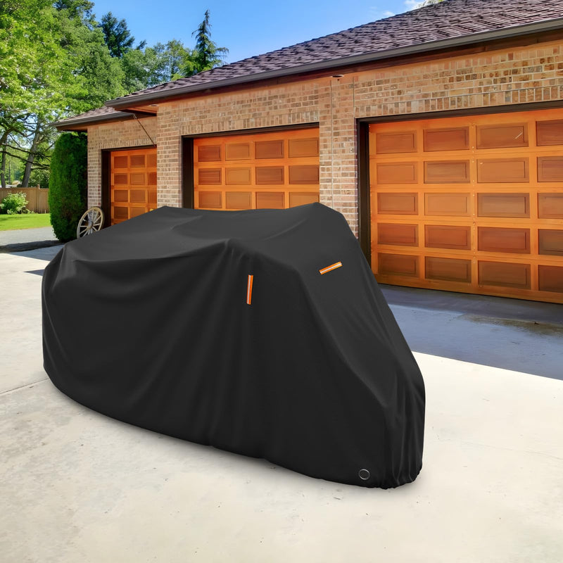 STARTWO Adult Tricycle Electric Trike Cover, Bike Storage Outdoor Waterproof, Windproof Bicycle Protective, Dustproof Bike Covers Black 210D Oxford Cloth with PU Coating