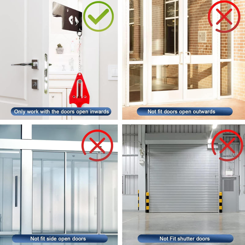 [Australia - AusPower] - KERUI Upgraded Door Stop Alarm with Portable Door Lock 120 dB Travel Door Stopper Door Wedge Alarm with 3 Levels Sensitivity for Hotel, Home, Apartment 2 Doorstops and 1 Door Lock 