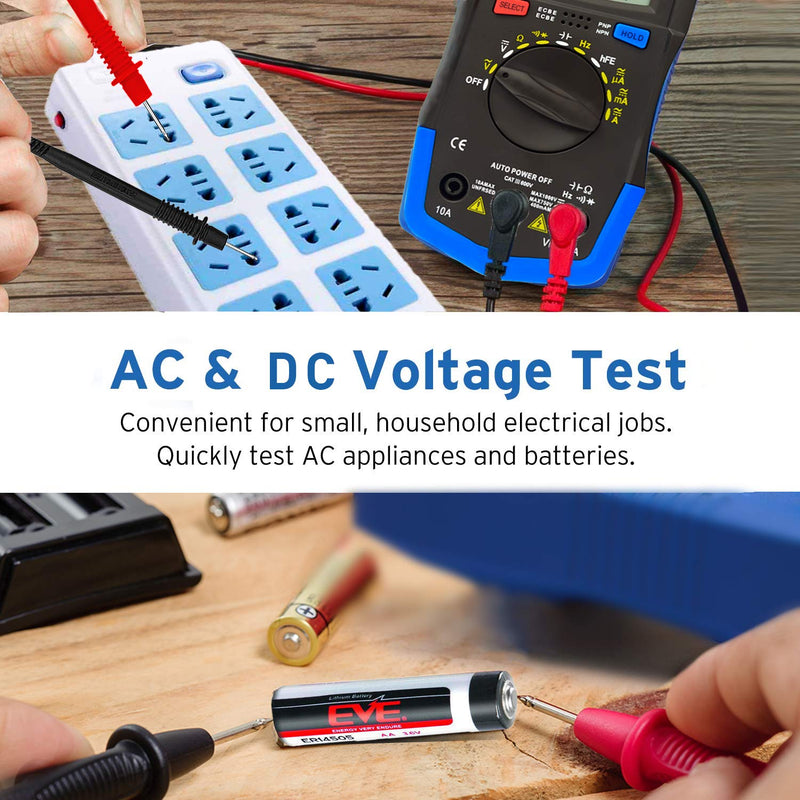 [Australia - AusPower] - Multimeter Tester TRMS 4000 Counts Digital Multimeter with DC AC Voltmeter and Ohm Volt Amp Meter ; Measures Voltage, Current, Resistance; Diode Continuity,Tests Live Wire, Continuity 